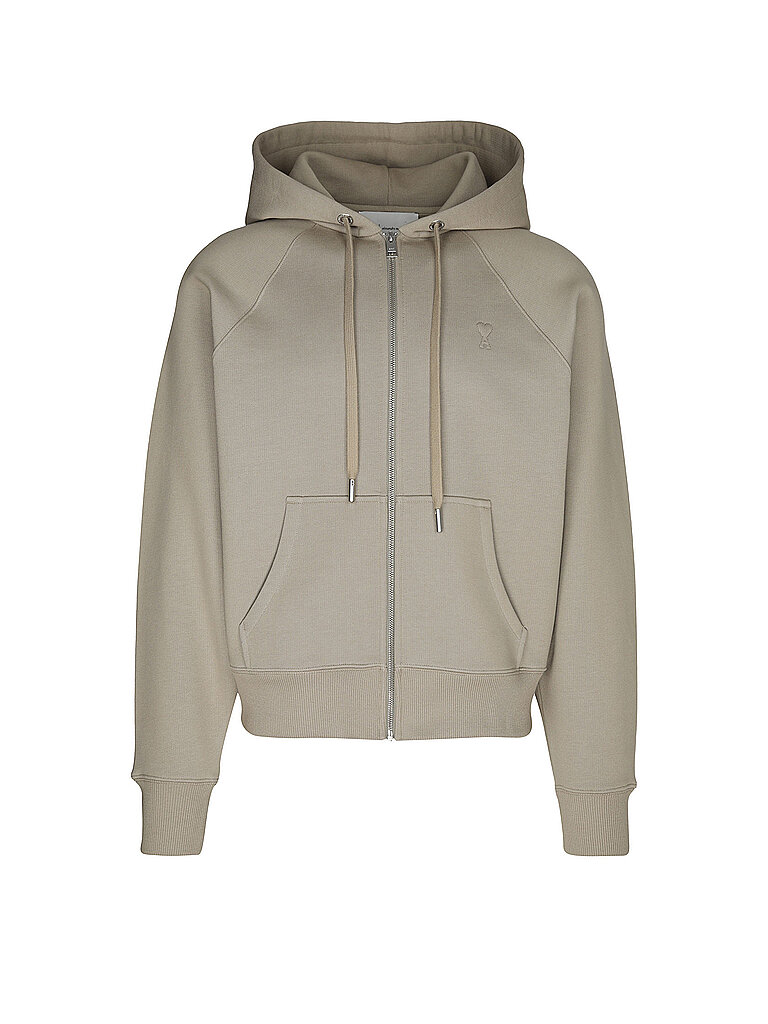 AMI PARIS Sweatjacke beige | S