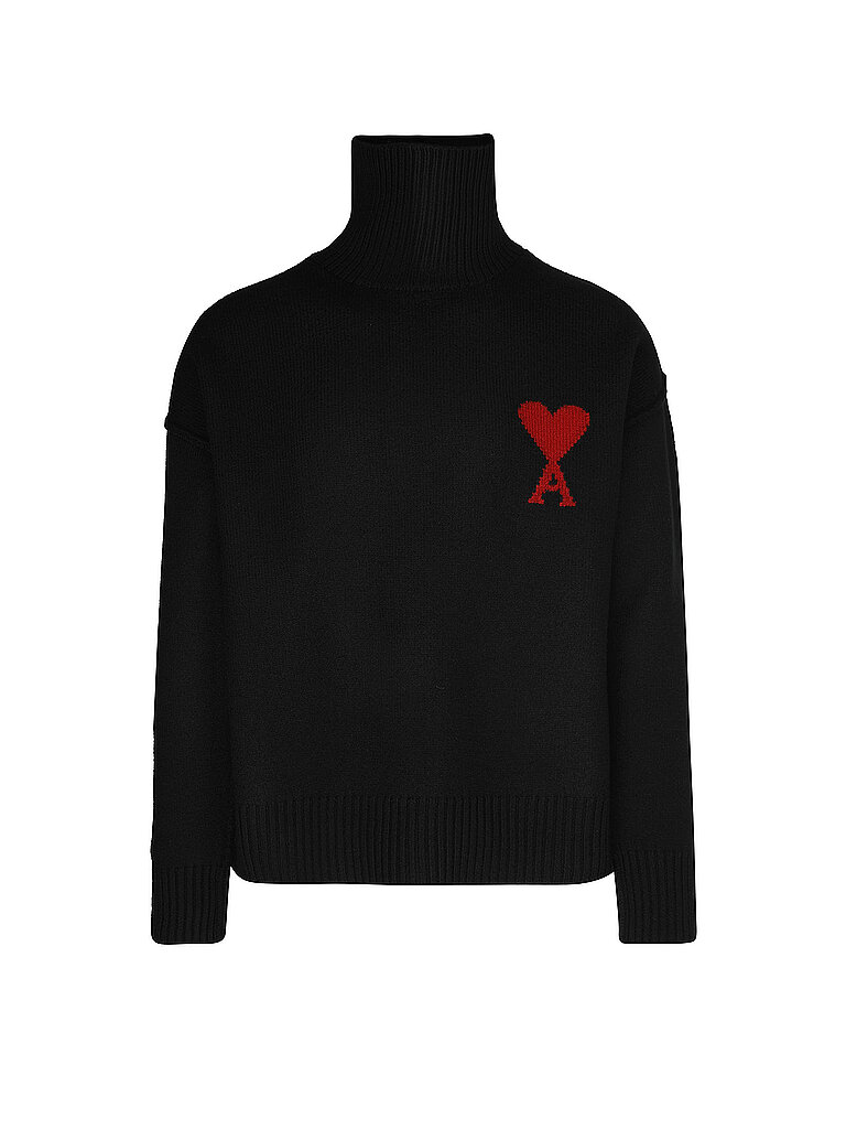 AMI PARIS Rollkragenpullover schwarz | L