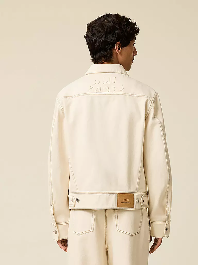 AMI PARIS | Jeansjacke | creme