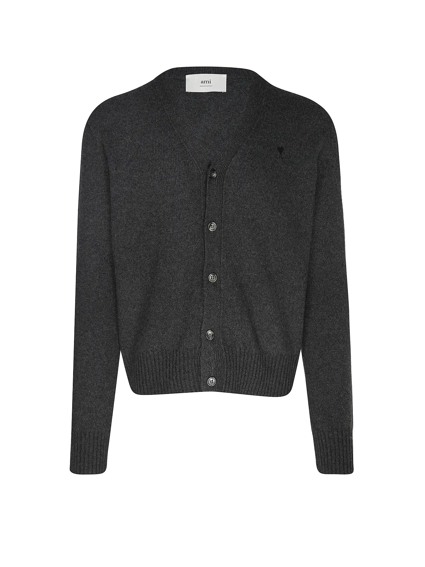 AMI PARIS | Kaschmir Cardigan | grau