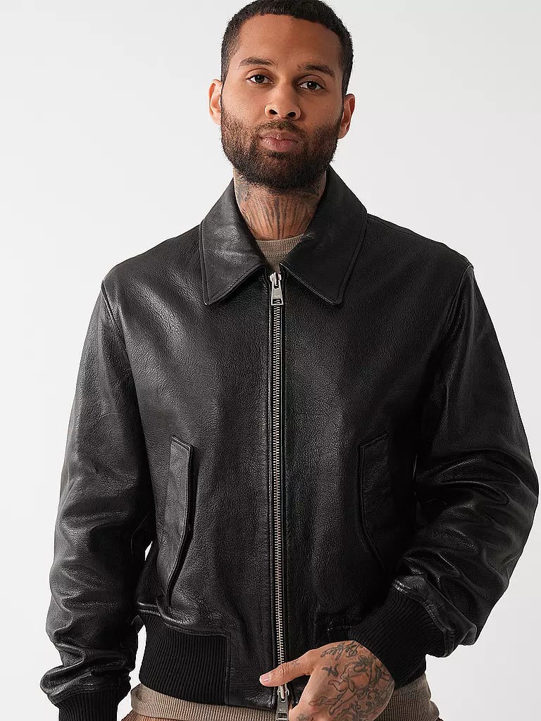 AMI PARIS | Lederjacke | schwarz