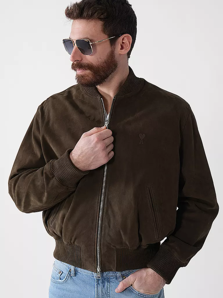 AMI PARIS | Lederjacke | schwarz