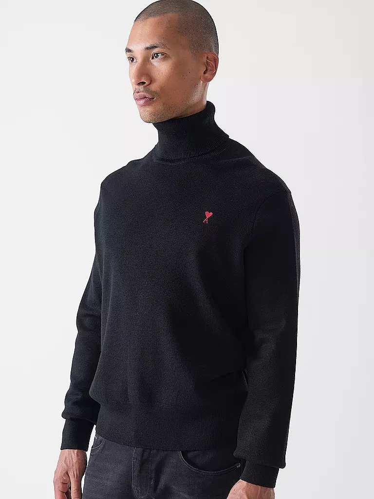 AMI PARIS | Rollkragenpullover  | schwarz