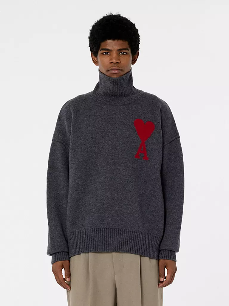 AMI PARIS | Rollkragenpullover | grau