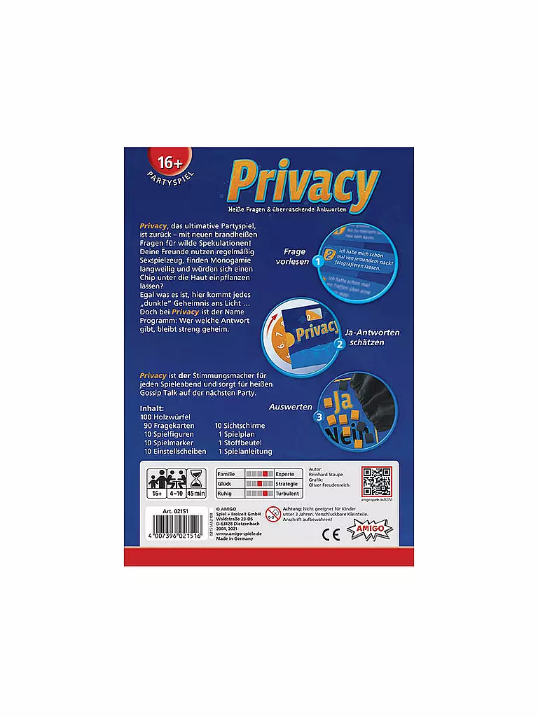 AMIGO | Brettspiel - Privacy Refresh | keine Farbe