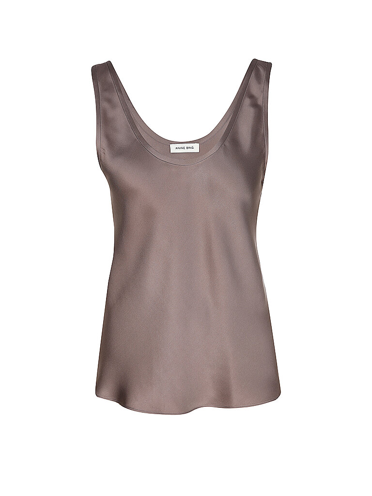 ANINE BING Seidentop LEA braun | M