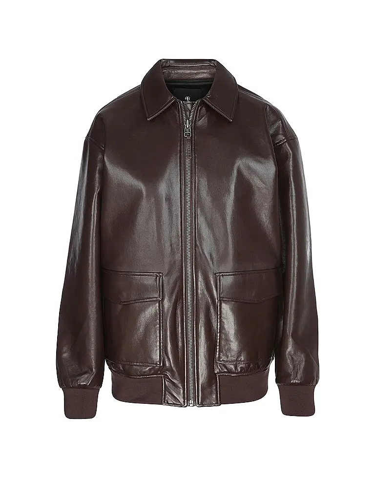 ANINE BING | Lederjacke KELANIE | braun
