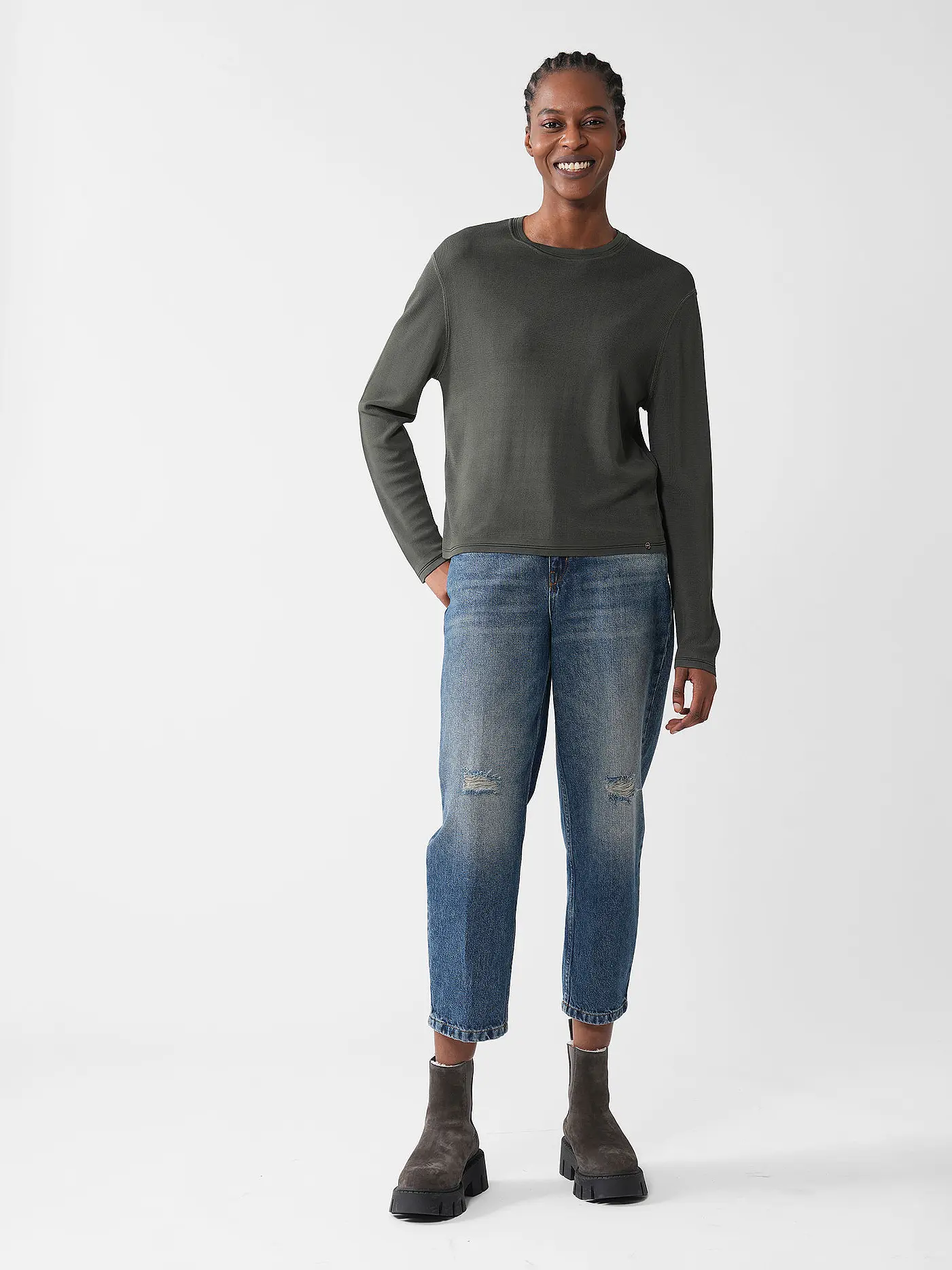 ANINE BING | Pullover  | olive