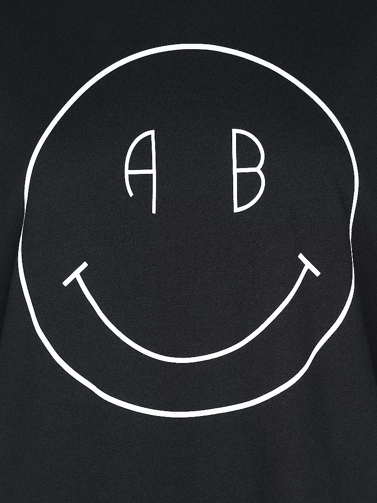 ANINE BING | T-Shirt Relaxed Fit AVI SMILEY | schwarz