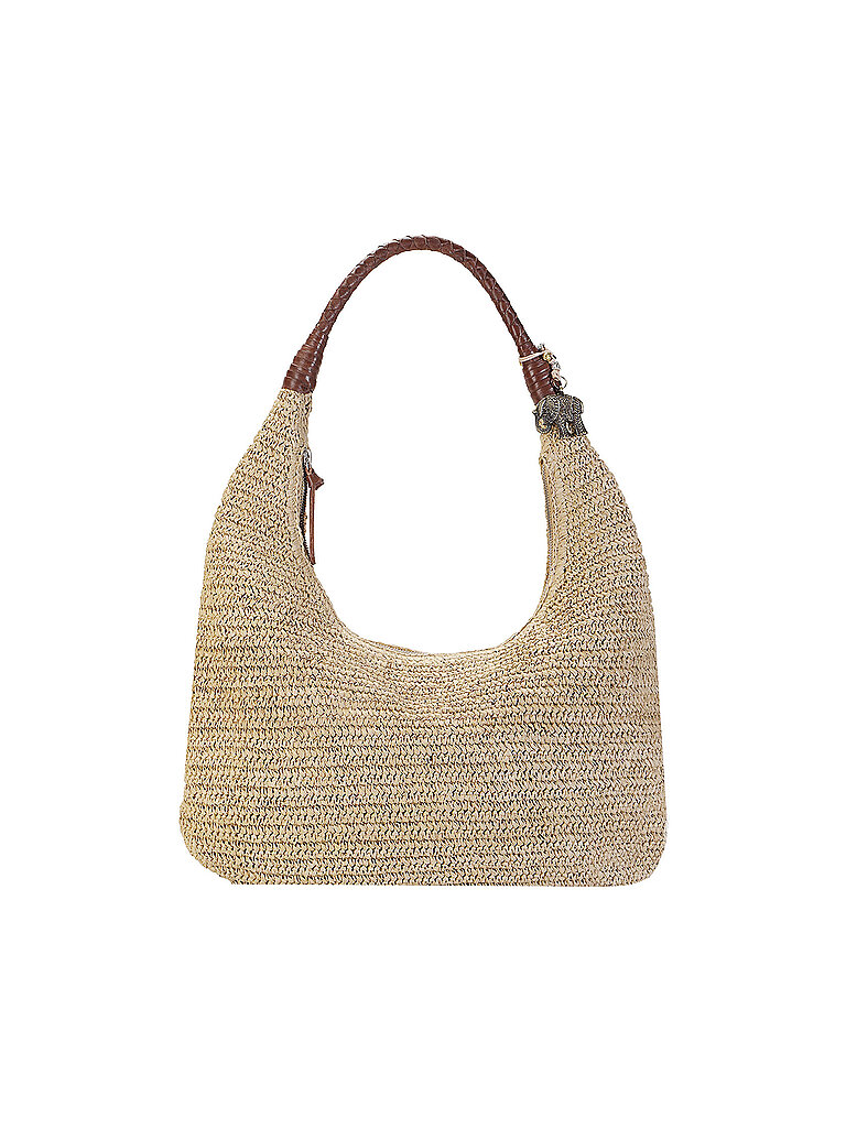 ANOKHI Tasche - Hobo RAFFIA LUNA BAG hellbraun