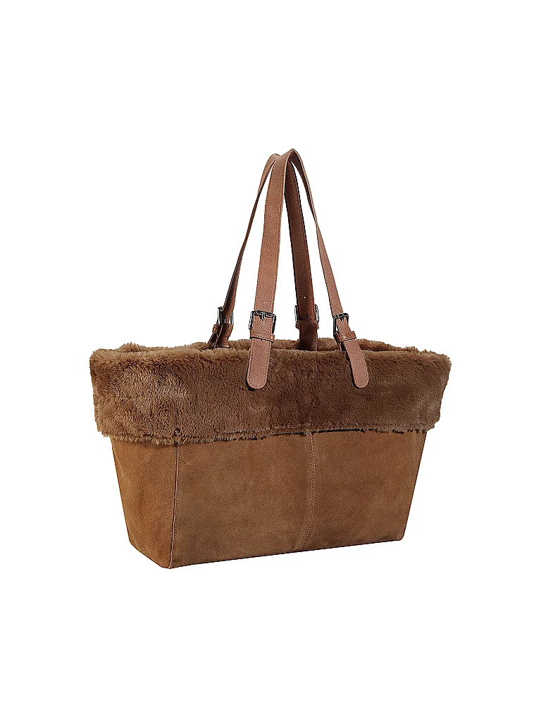 ANOKHI Sac en cuir - Shopper marron