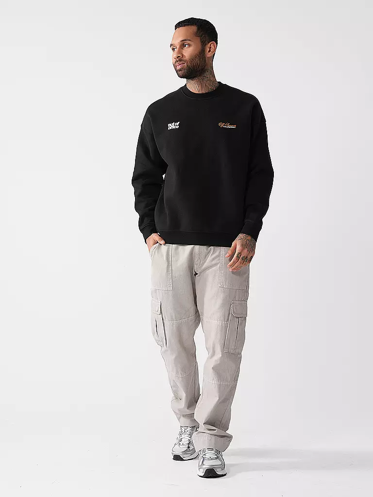 ANOTHER COTTON LAB | Pullover Oversized Fit OUT OF OFFICE  | schwarz
