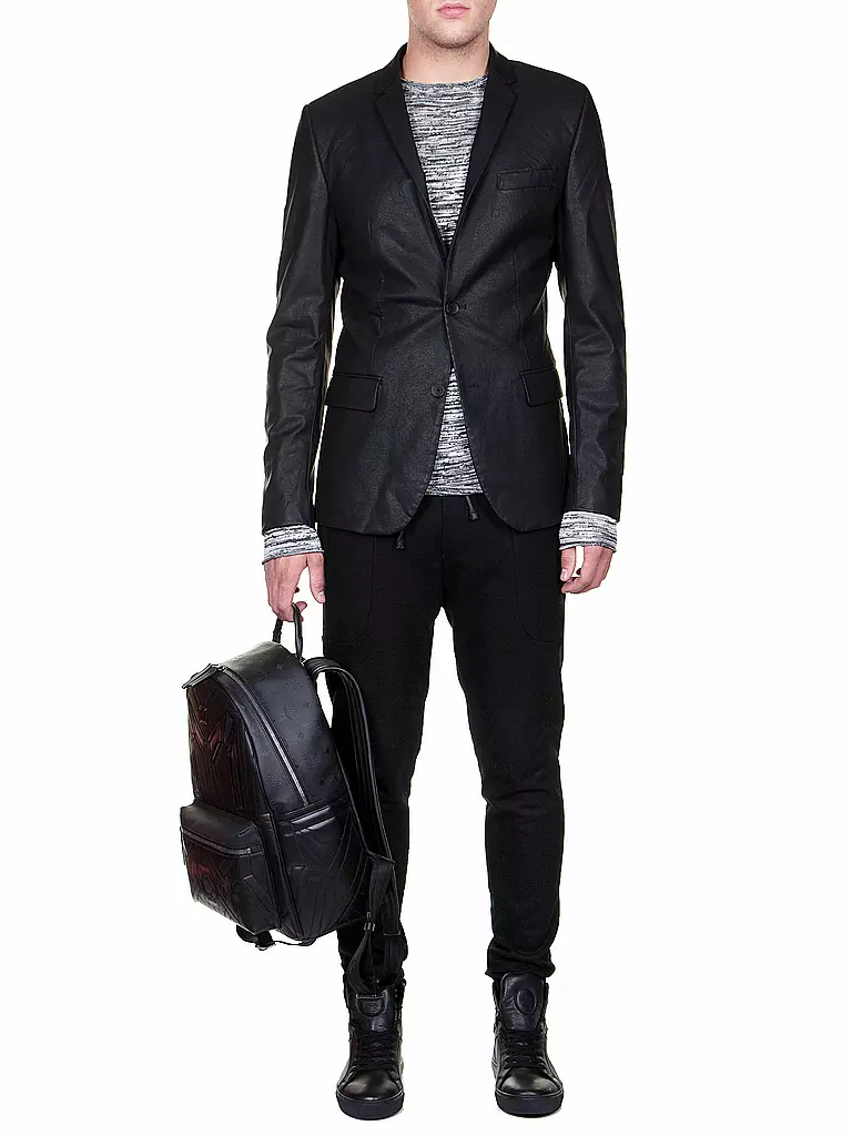 ANTONY MORATO | Sakko in Lederoptik Super-Slim-Fit | schwarz