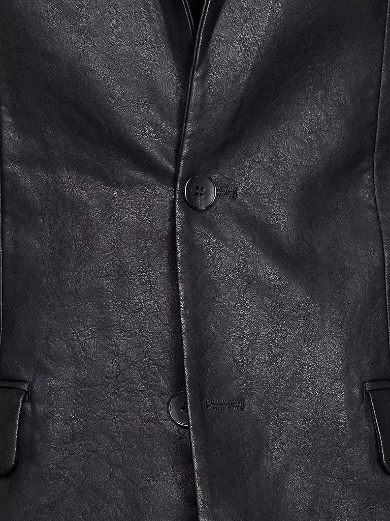 ANTONY MORATO | Sakko in Lederoptik Super-Slim-Fit | schwarz