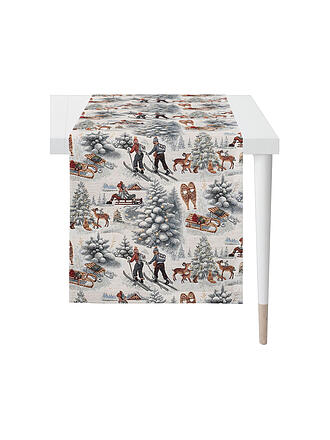 APELT | Weihnachts Tischläufer 140x48cm SEASON Grau 