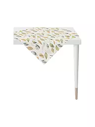 APELT | Mitteldecke 85x85 SEASON Weiss/Blätter | weiss