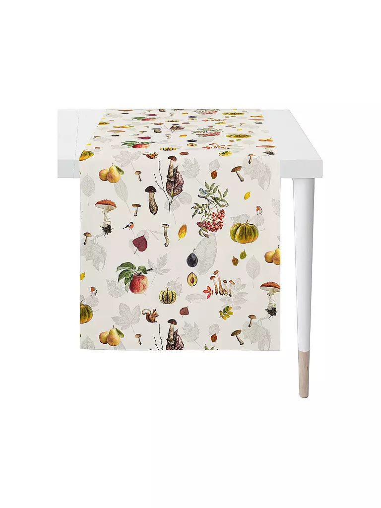 APELT | Tischläufer 140x48cm SEASON Weiss | weiss