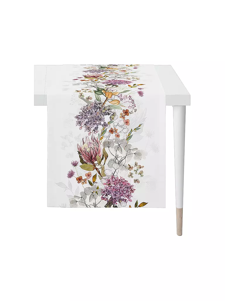 APELT | Tischläufer 140x48cm SEASON Weiss | weiss