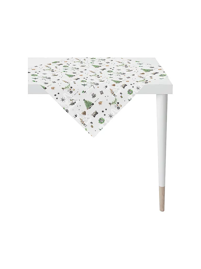 APELT | Weihnachts Mitteldecke 88x88cm SEASON Weiss | weiss