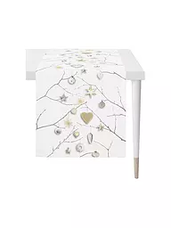 APELT | Weihnachts Tischläufer 140x46cm SEASON Weiss | weiss