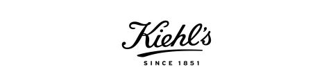 Kiehl's-Logo in schwarzer Schrift mit stilisierter, kursiver Schrift. Der Text lautet „Kiehl's Since 1851“ auf weißem Hintergrund.