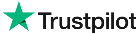 Das Trustpilot-Logo mit einem grünen Stern links neben dem Wort „Trustpilot“ in schwarzer Schrift auf hellem Hintergrund.
