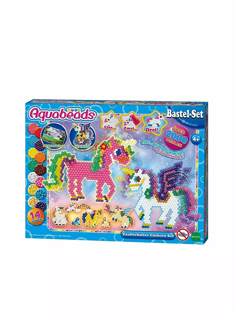 AQUABEADS | Bastelset - Zauberhaftes Einhorn-Set | transparent