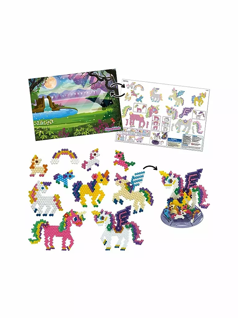 AQUABEADS | Bastelset - Zauberhaftes Einhorn-Set | transparent
