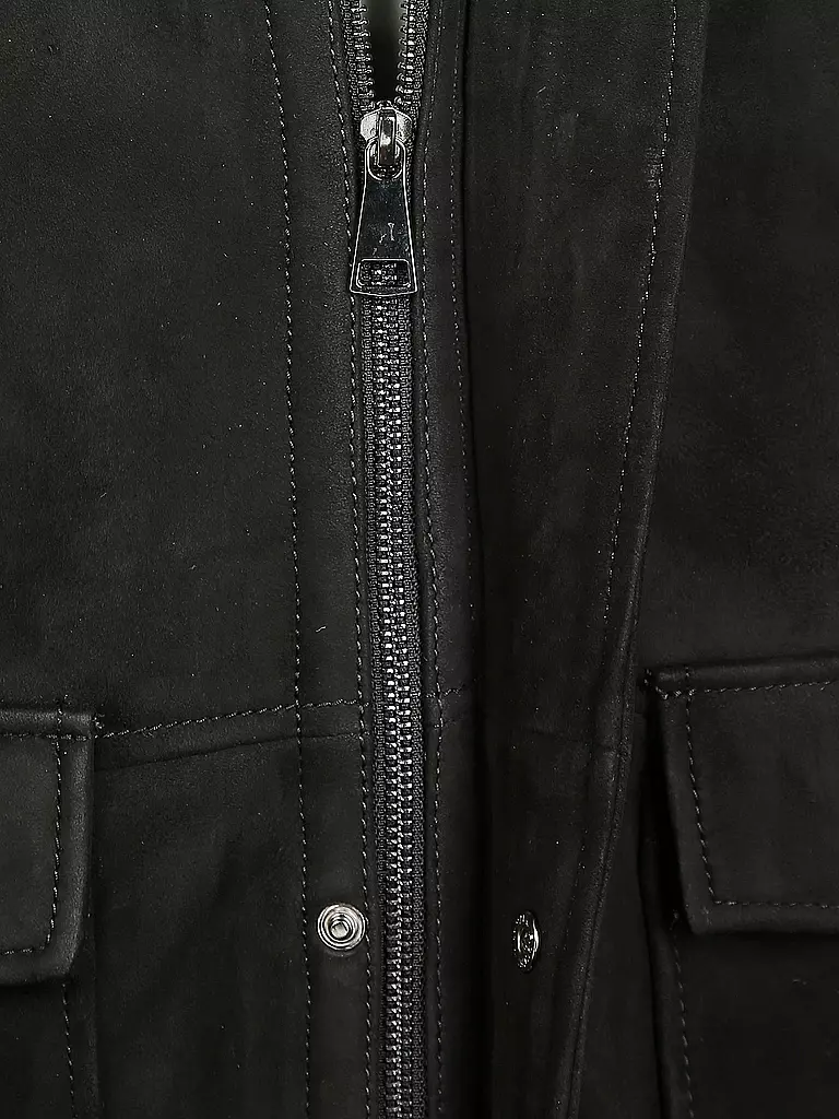ARMA | Lammfelljacke | schwarz