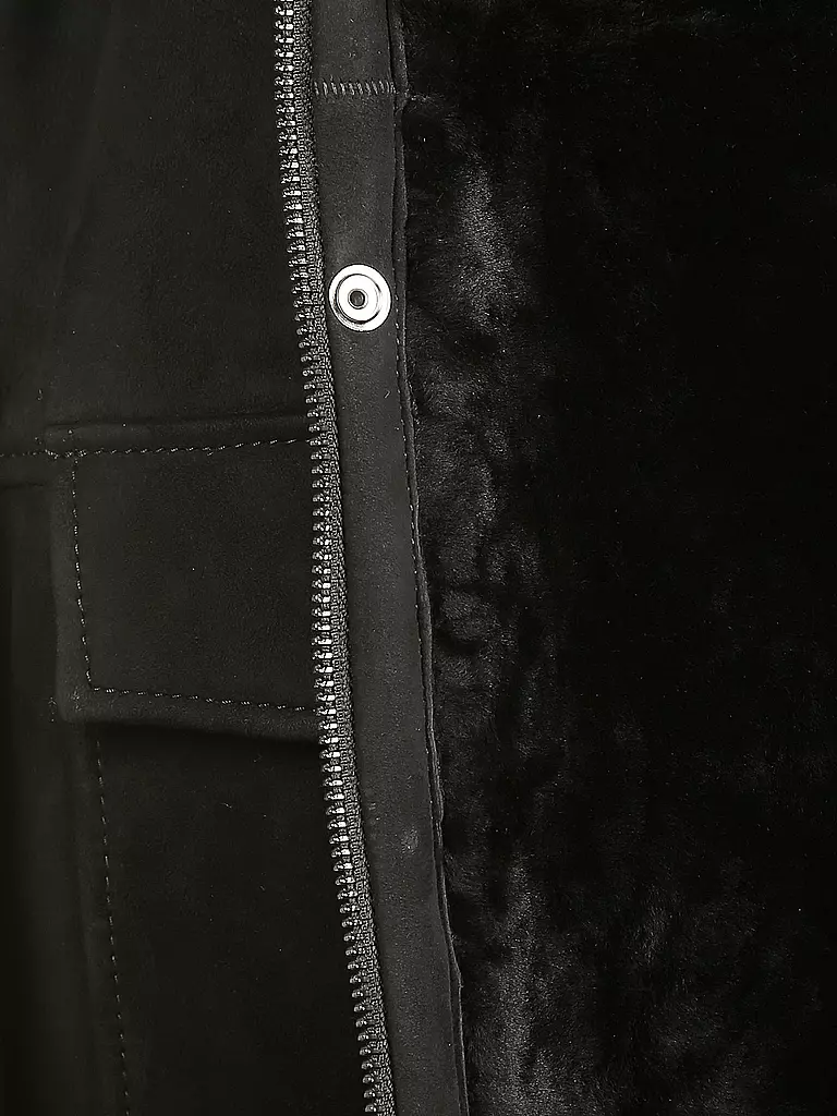 ARMA | Lammfelljacke | schwarz