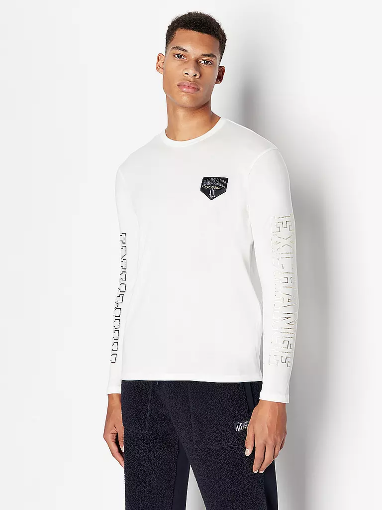 ARMANI EXCHANGE | Langarmshirt Regular Fit | weiss