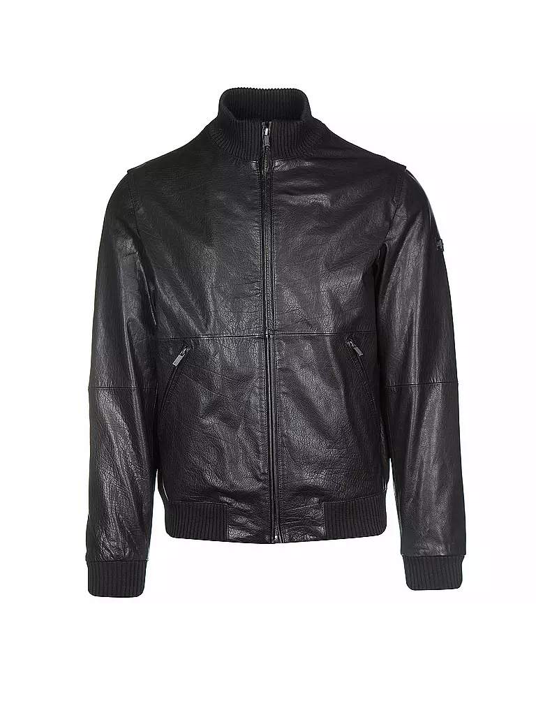 ARMANI JEANS | Lederjacke | schwarz