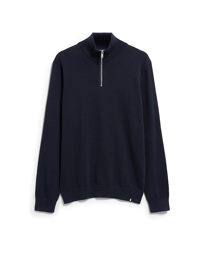 ARMEDANGELS Troyer Pullover FAABES blau | XXL