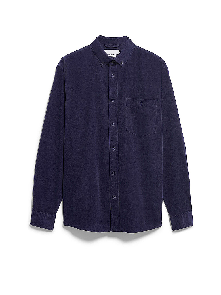 ARMEDANGELS Cordhemd Relaxed Fit blau | L