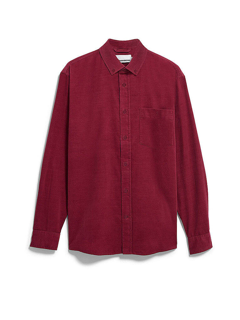 ARMEDANGELS Cordhemd Relaxed Fit rot | M