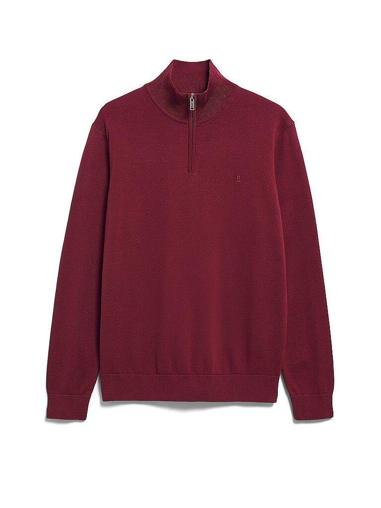 ARMEDANGELS Troyer Pullover rot | L