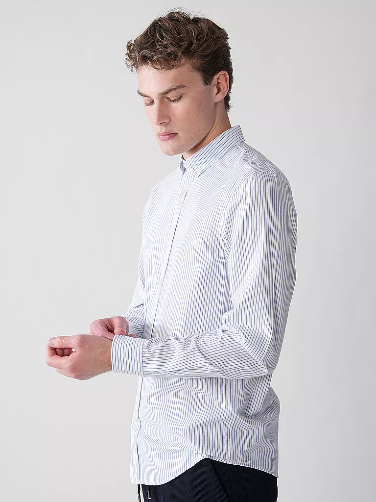 ARMEDANGELS | Hemd Casual Fit QUAASA STRIPES | blau
