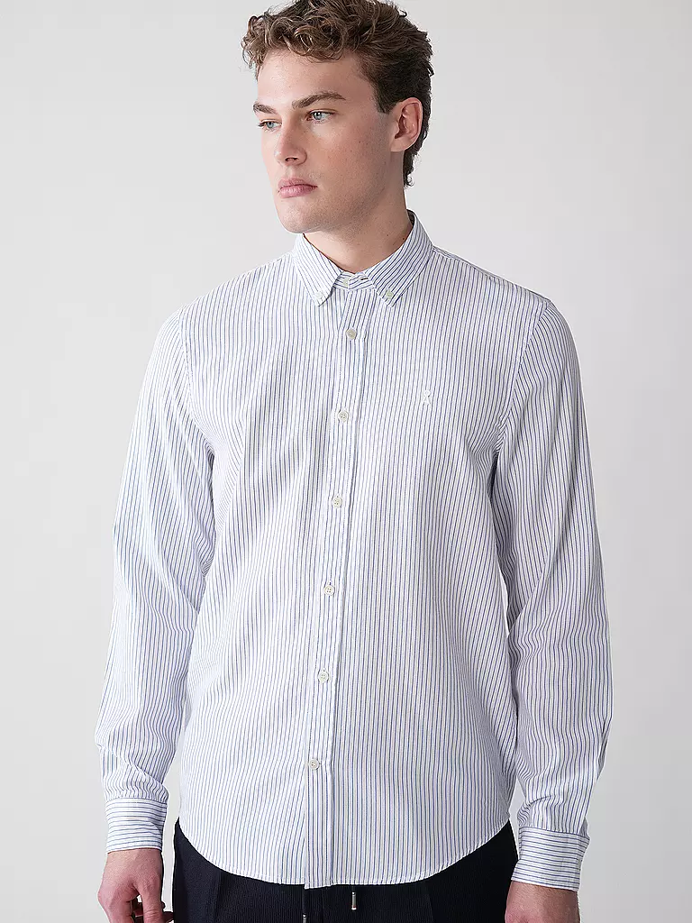 ARMEDANGELS | Hemd Casual Fit QUAASA STRIPES | blau