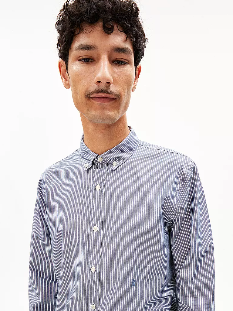 ARMEDANGELS | Hemd Casual Fit QUAASA STRIPES | weiss