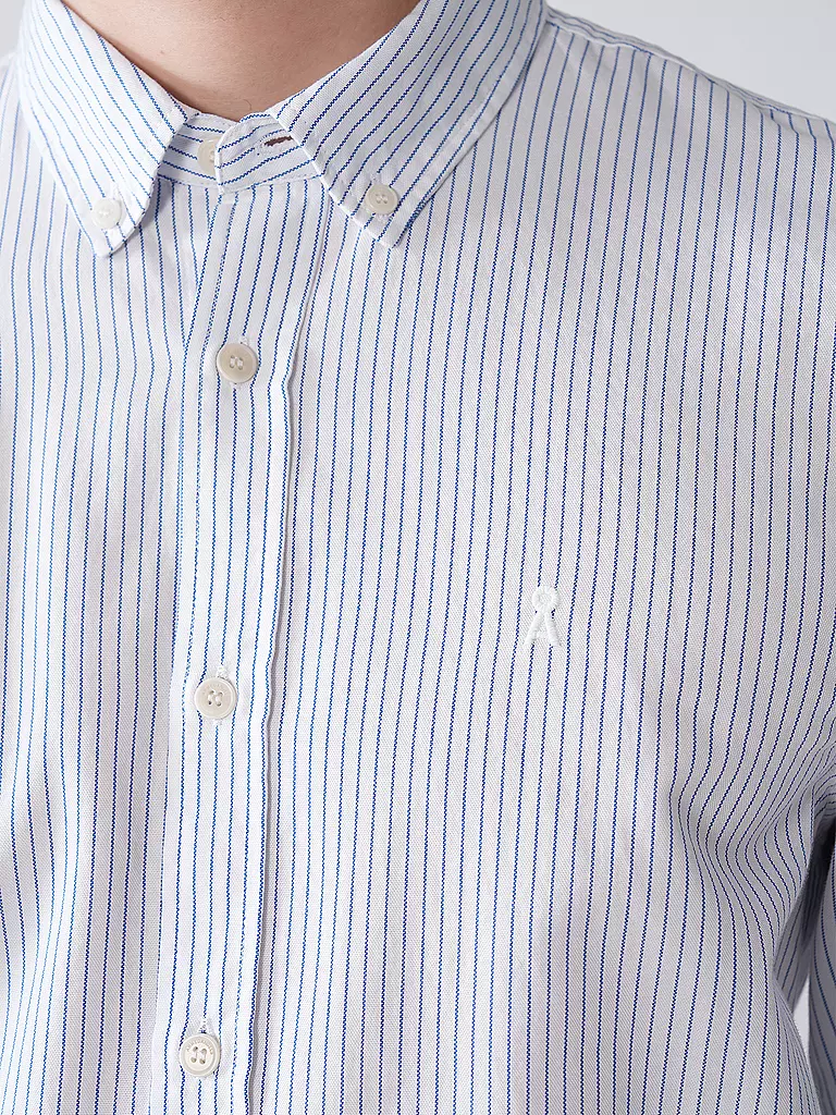 ARMEDANGELS | Hemd Casual Fit QUAASA STRIPES | blau