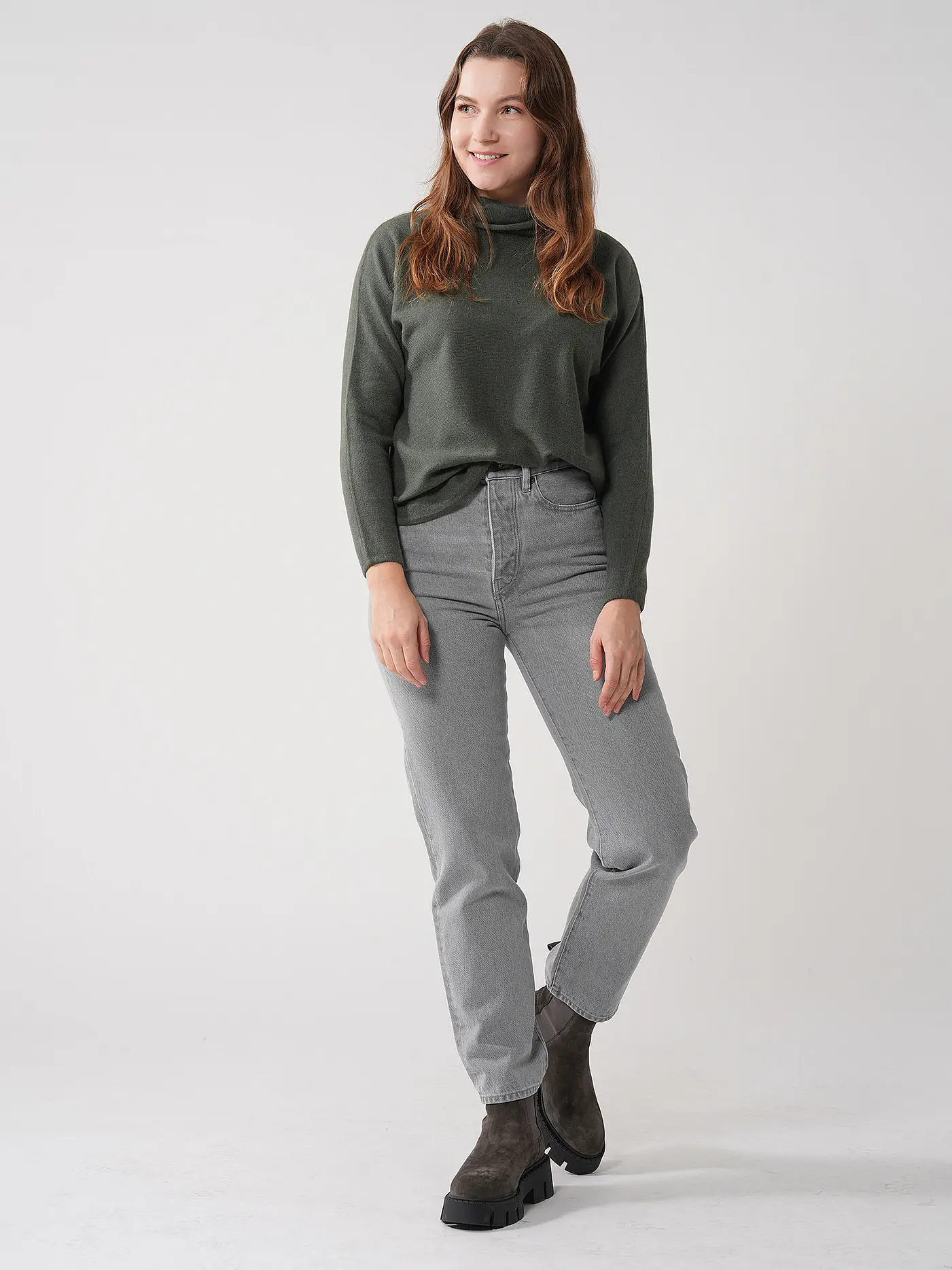 ARMEDANGELS | High Waist Jeans Regular Fit AAIKALA | hellgrau