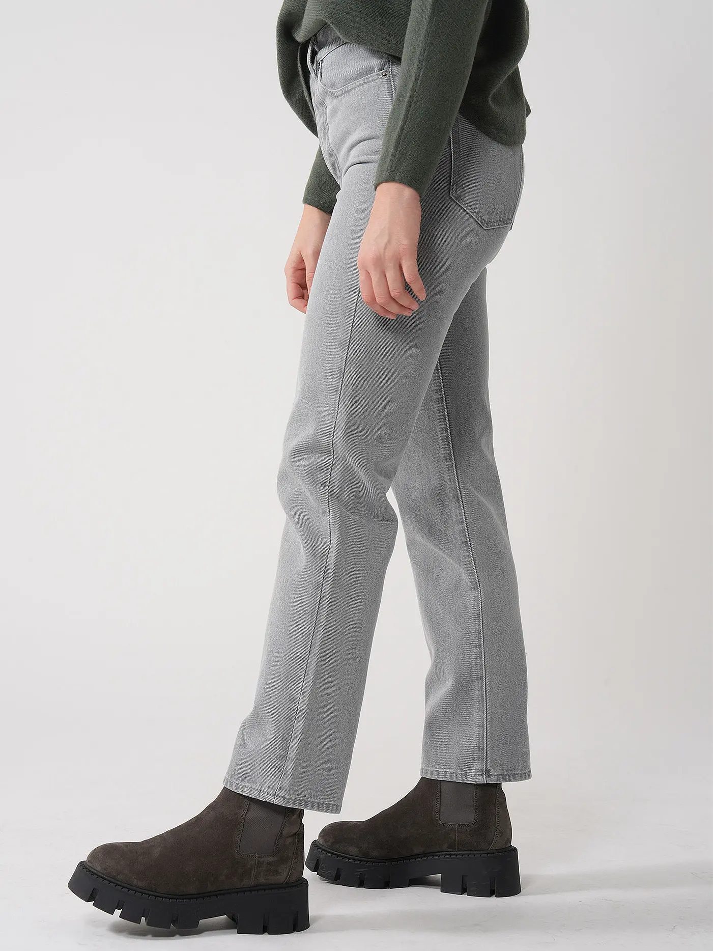 ARMEDANGELS | High Waist Jeans Regular Fit AAIKALA | hellgrau