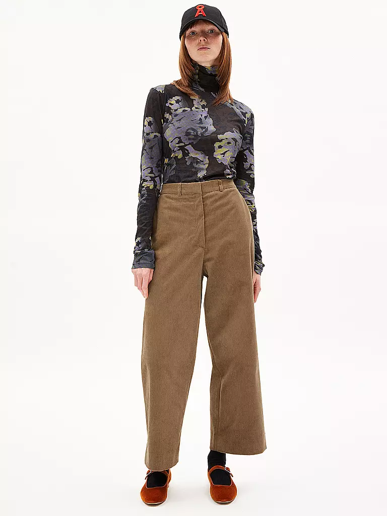 ARMEDANGELS | Hose Wide Leg JAALMA CORDUROY 7/8 | schwarz