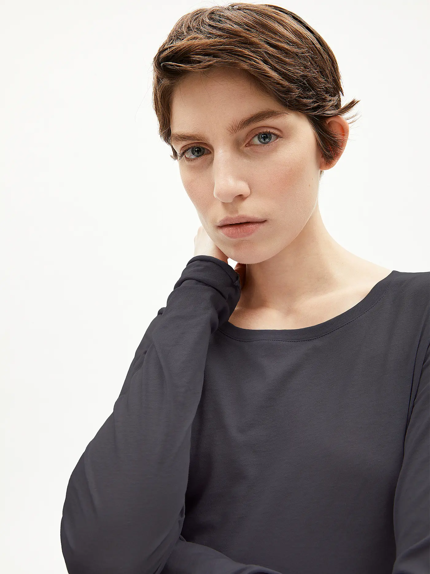 ARMEDANGELS | Langarmshirt EINIAARA | grau