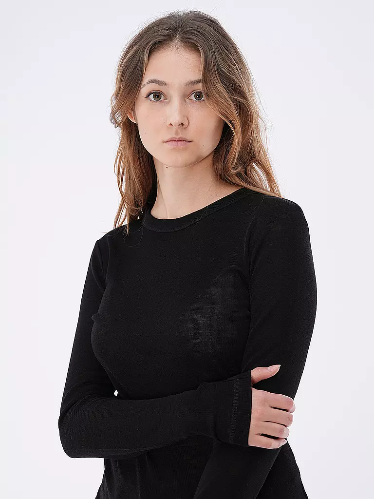 ARMEDANGELS | Langarmshirt MARIAA ANNAA | schwarz