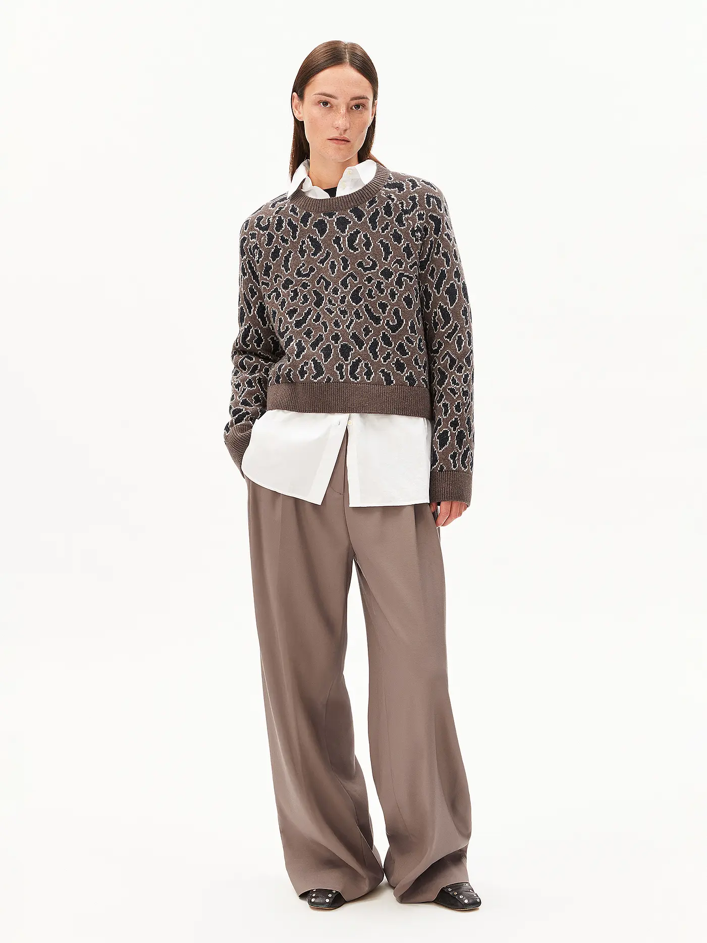 ARMEDANGELS | Pullover DILIRIAA LEOPAA  | camel