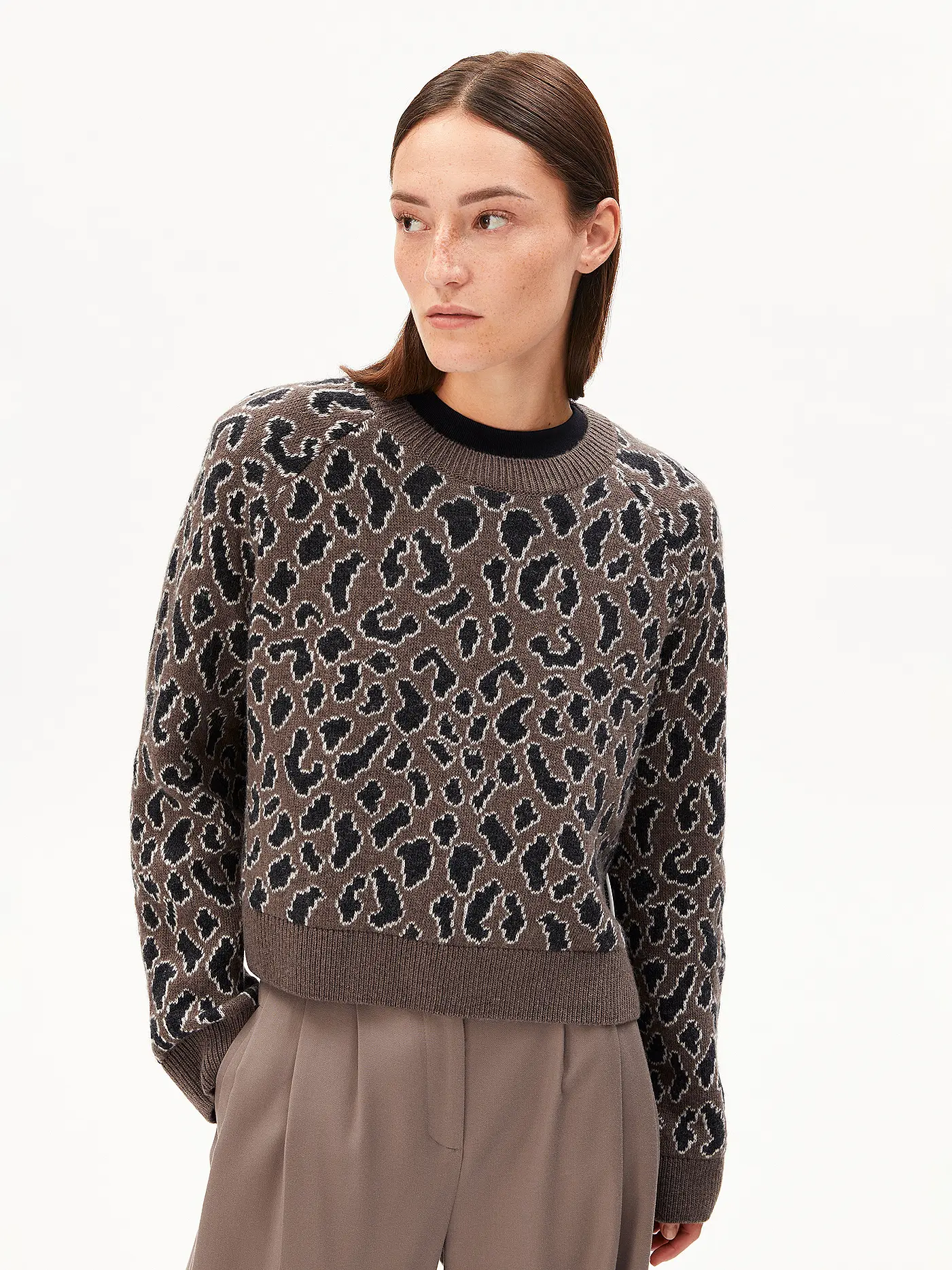 ARMEDANGELS | Pullover DILIRIAA LEOPAA  | camel