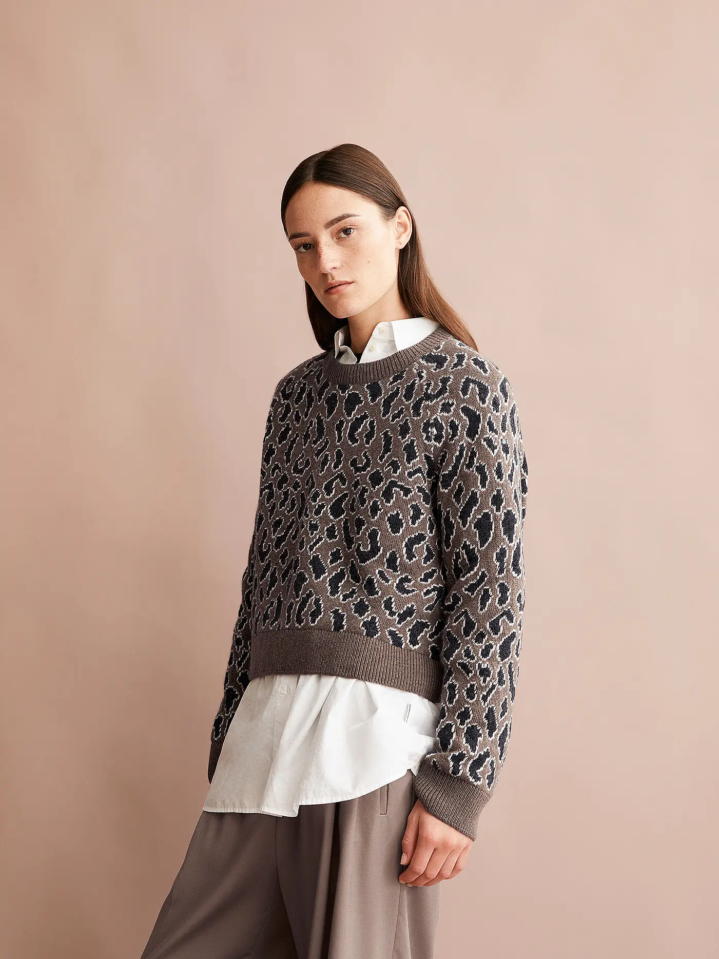 ARMEDANGELS | Pullover DILIRIAA LEOPAA  | camel