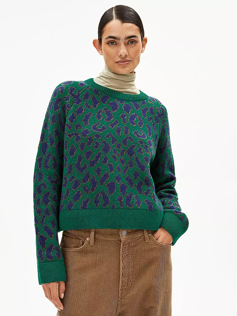 ARMEDANGELS | Pullover DILIRIAA LEOPAA | grün