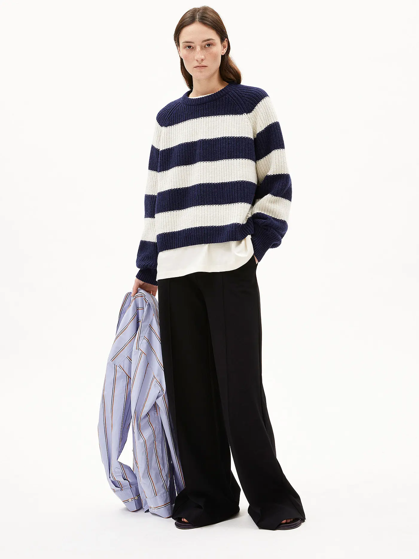 ARMEDANGELS | Pullover KAAGI STRIPES | dunkelblau